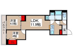 ルリアン北小岩Ⅱの物件間取画像